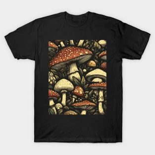 Vintage mushroom pattern T-Shirt